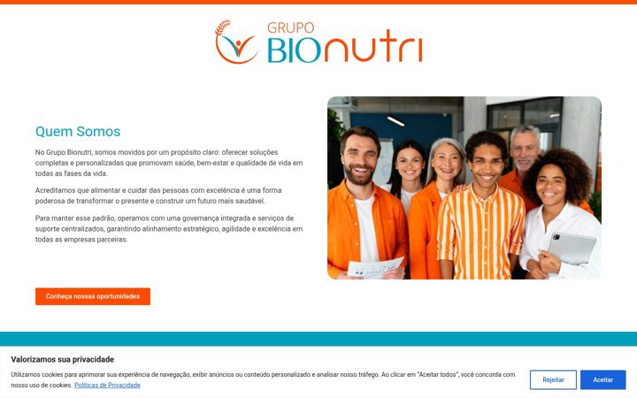 Screenshot of grupobionutri.com.br