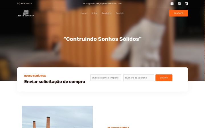 Screenshot of grupoblococeramica.com.br