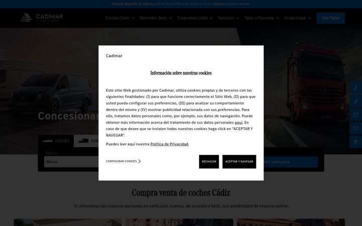 Screenshot of grupocadimar.com