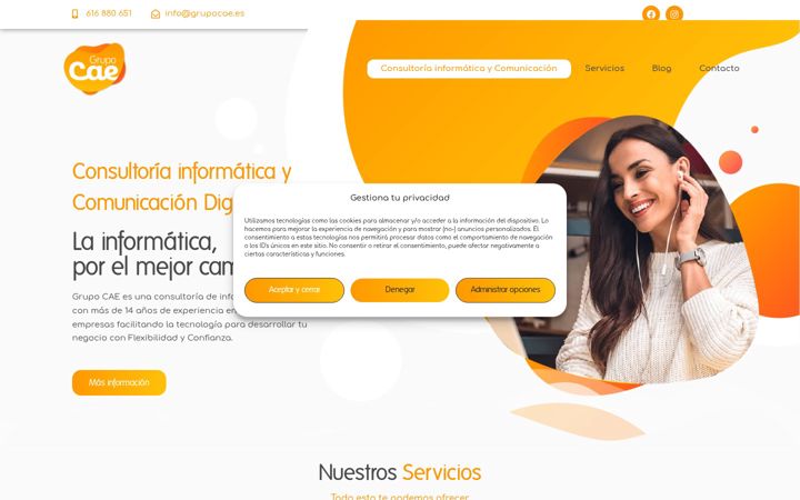 Screenshot of grupocae.es