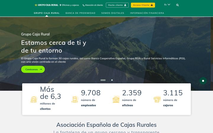 Screenshot of grupocajarural.es