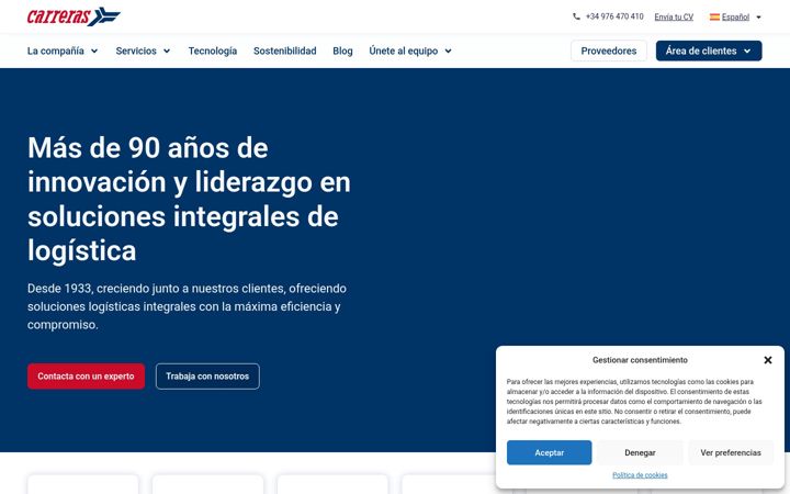 Screenshot of grupocarreras.com