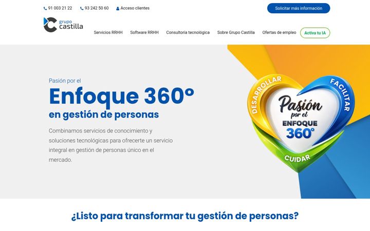 Screenshot of grupocastilla.es