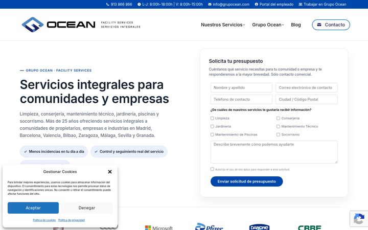 Screenshot of grupocean.com