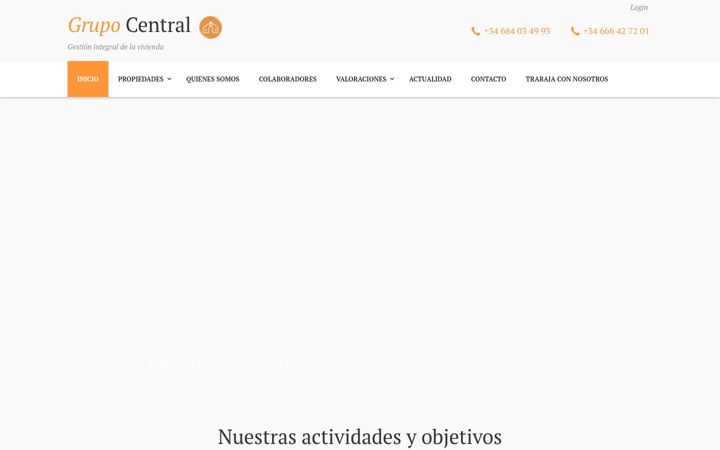 Screenshot of grupocentral.eu