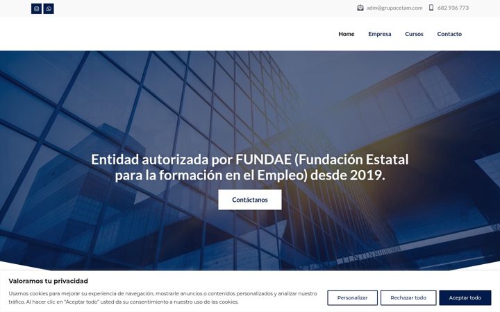 Screenshot of grupocetam.com