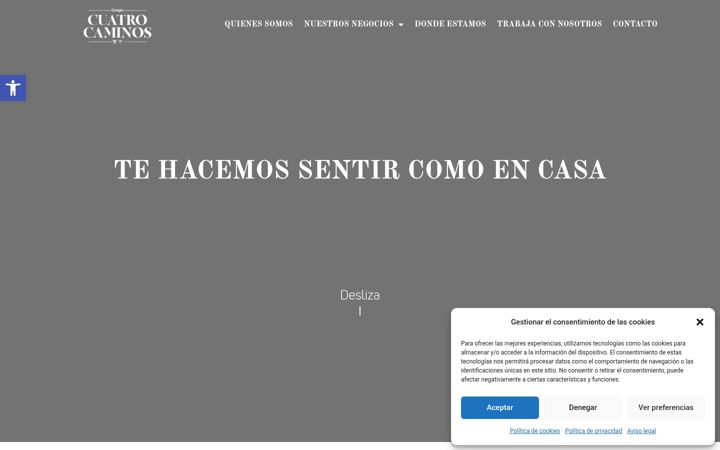 Screenshot of grupocuatrocaminos.com