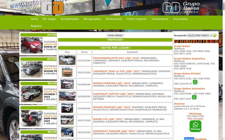 Screenshot of grupodalimo.com.mx
