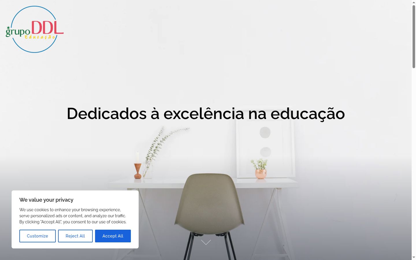 Captura de pantalla del banner de consentimiento mostrado antes de cualquier interacción