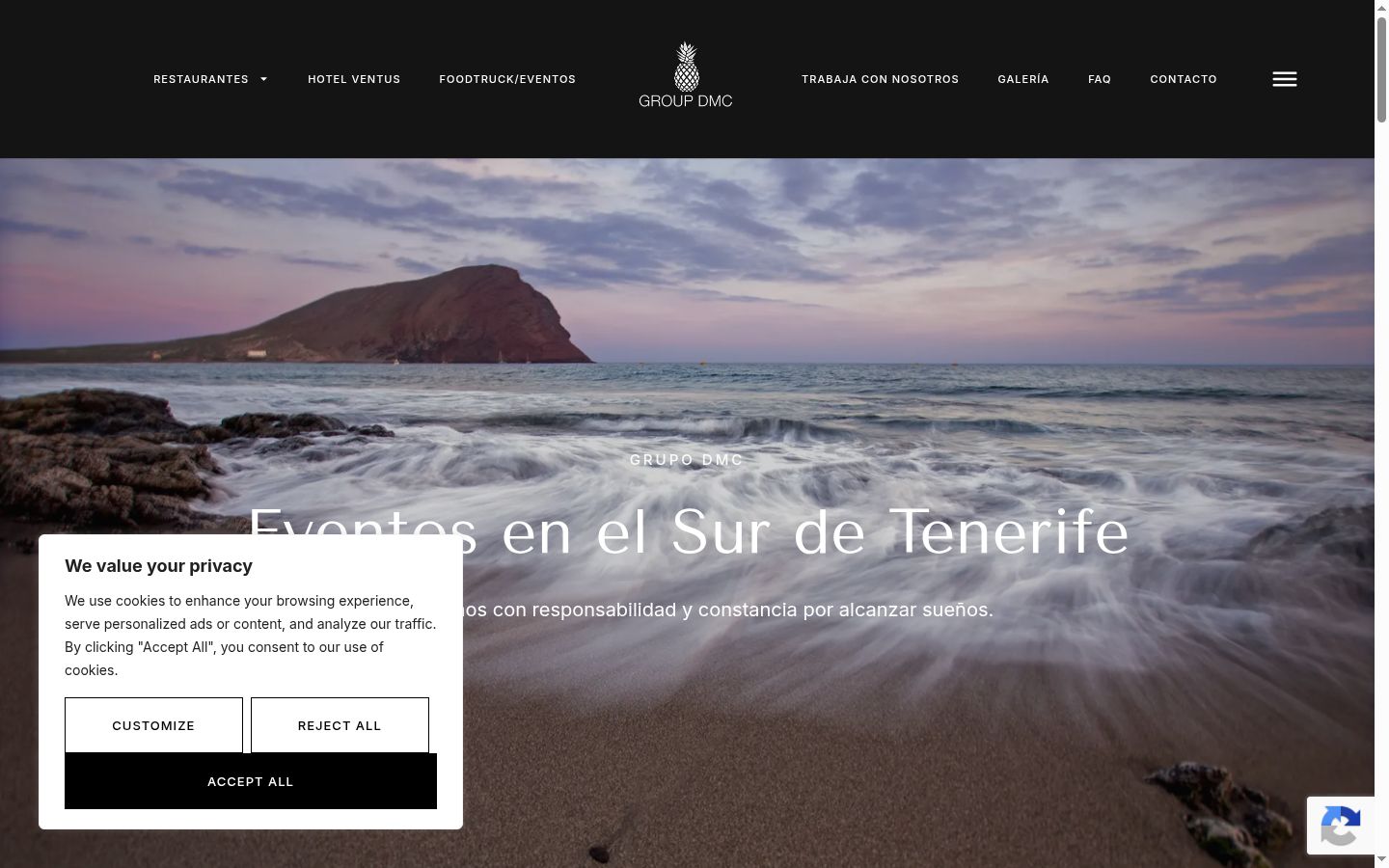Snímek obrazovky baneru souhlasu zobrazeného před jakoukoli interakcí