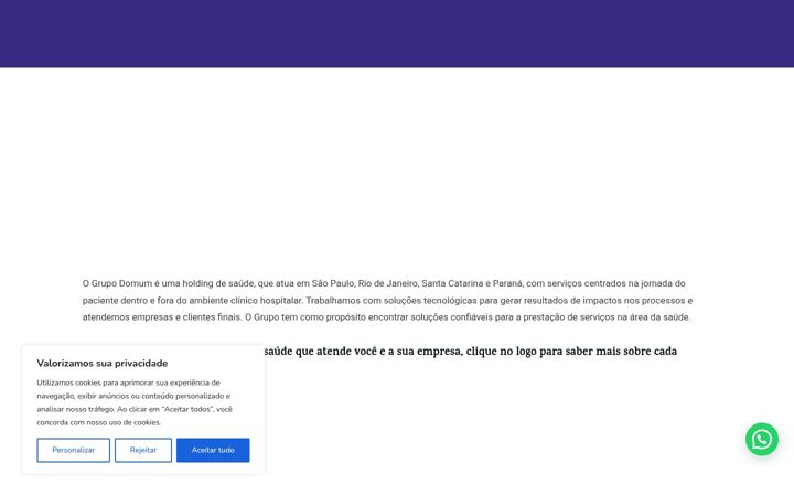 Screenshot of grupodomum.com.br