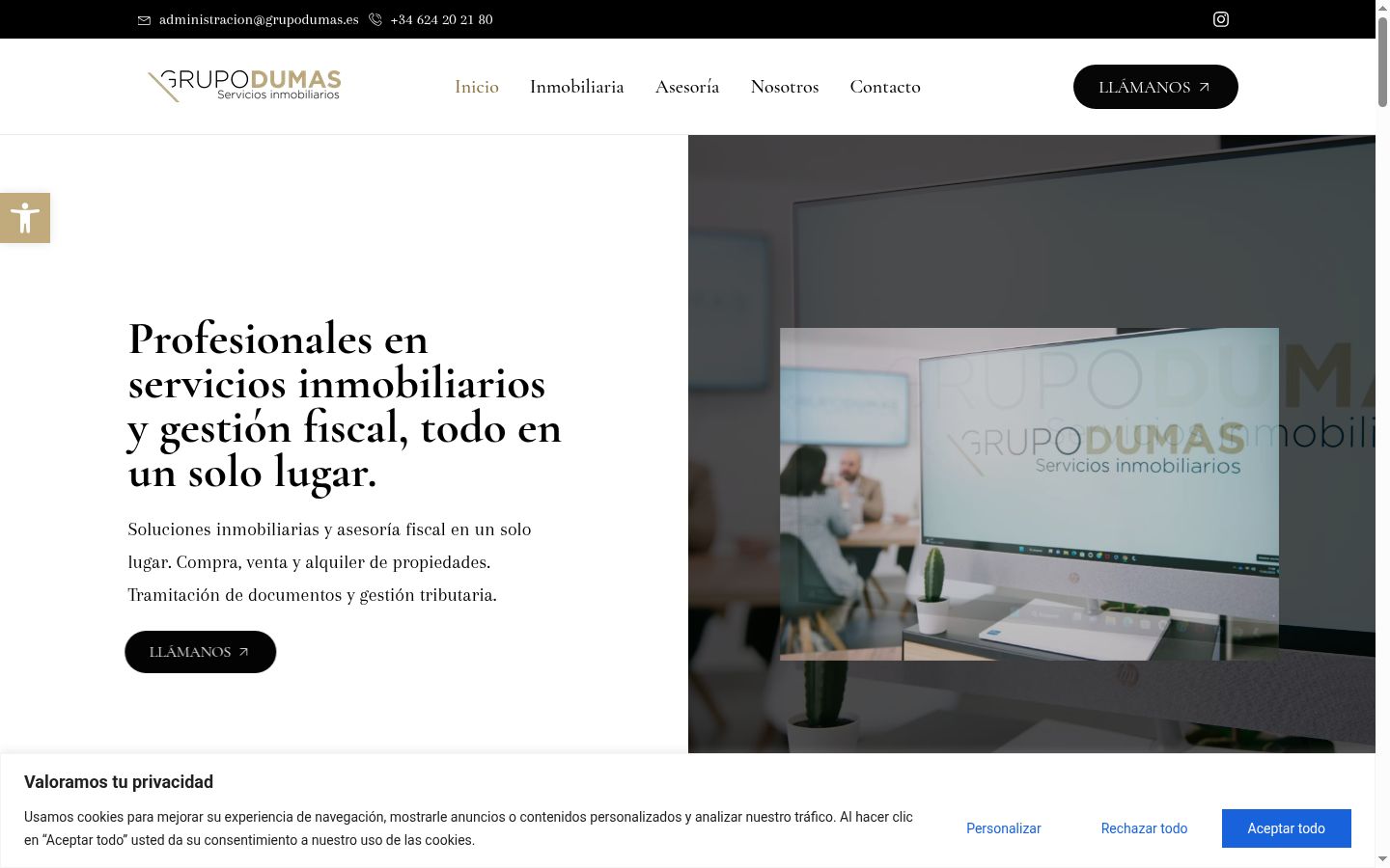 Capture d'écran de la bannière de consentement affichée avant toute interaction