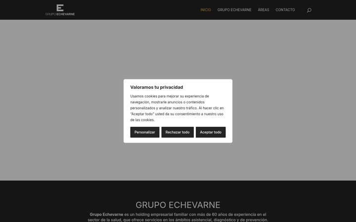 Screenshot of grupoechevarne.com