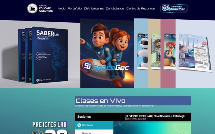 Screenshot of grupoeducatecolombia.com