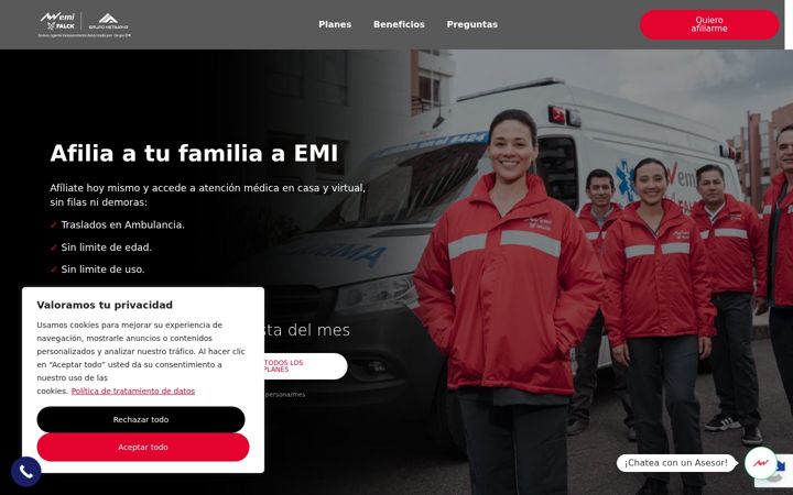 Screenshot of grupoemi-afiliaciones.com