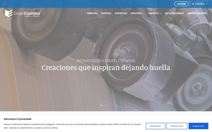 Screenshot of grupoespinosa.com