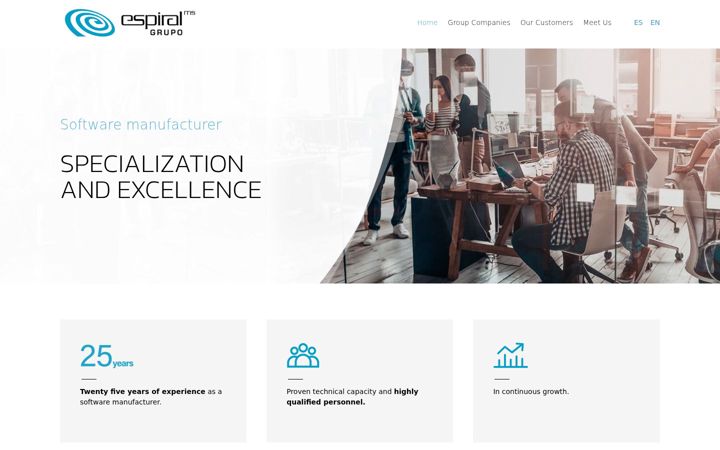 Screenshot of grupoespiralms.com