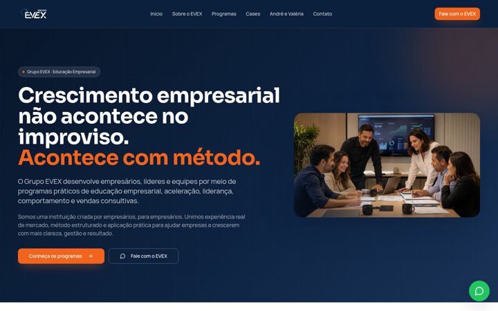 Screenshot of grupoevex.com.br