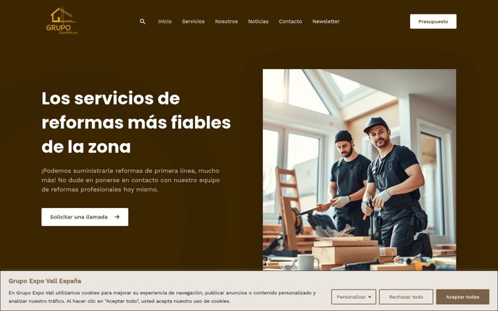 Screenshot of grupoexpovall.com