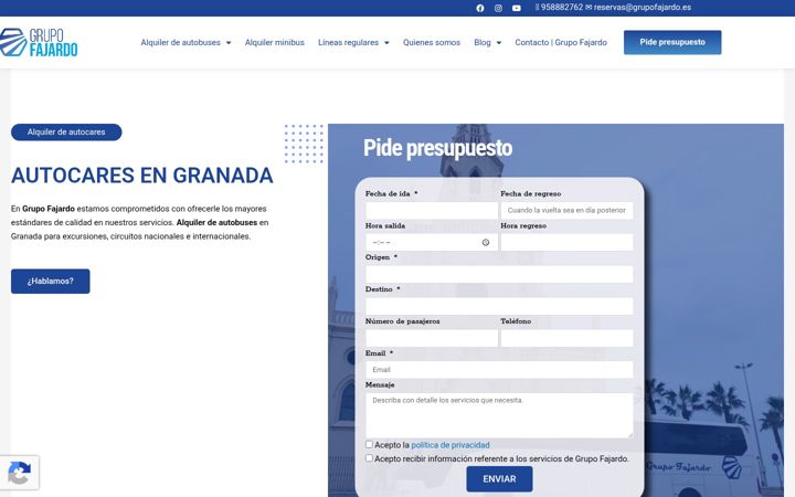 Screenshot of grupofajardo.es