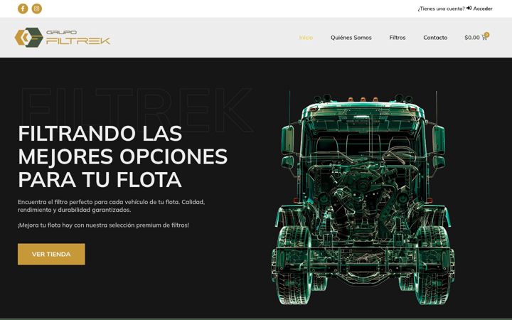 Screenshot of grupofiltrek.com
