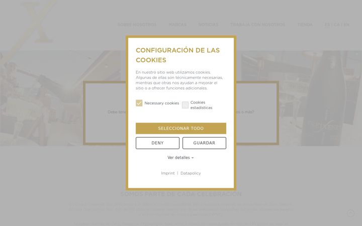 Screenshot of grupofreixenet.com