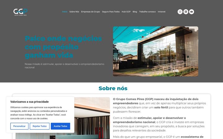 Screenshot of grupogomespires.com.br