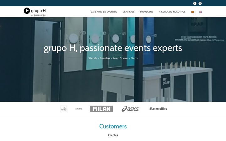 Screenshot of grupoh.es
