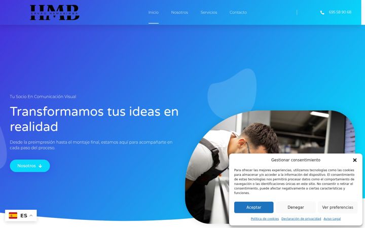 Screenshot of grupohamarimba.com