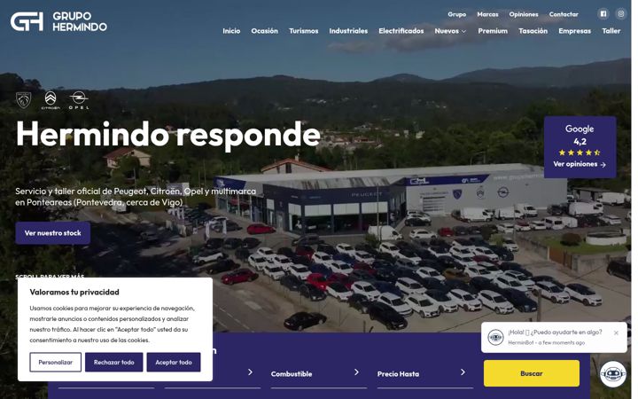Screenshot of grupohermindo.com
