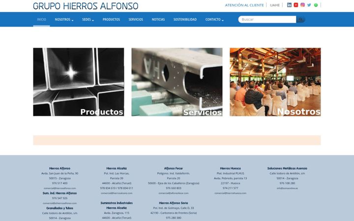 Screenshot of grupohierrosalfonso.com