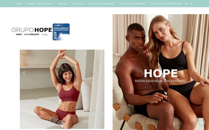 Screenshot of grupohope.com.br
