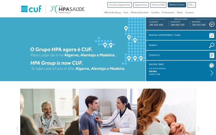 Screenshot of grupohpa.com
