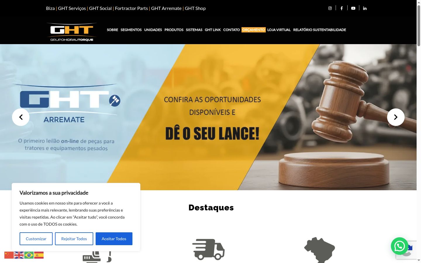 Capture d'écran de la bannière de consentement affichée avant toute interaction