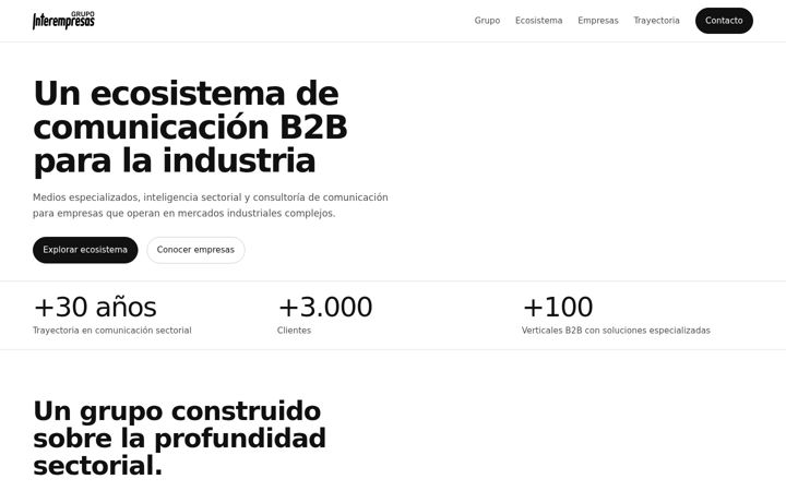 Screenshot of grupointerempresas.com