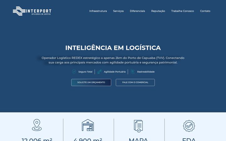 Screenshot of grupointerport.com.br