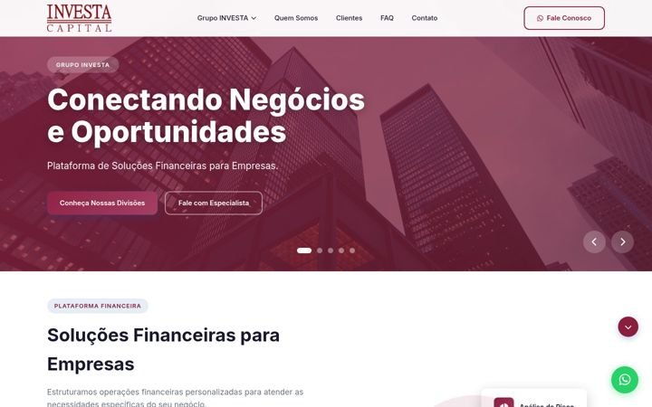 Screenshot of grupoinvesta.com.br