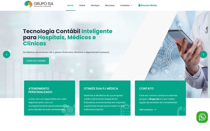 Screenshot of grupoisa.com.br