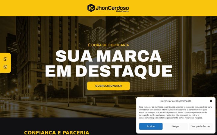 Screenshot of grupojhoncardoso.com.br