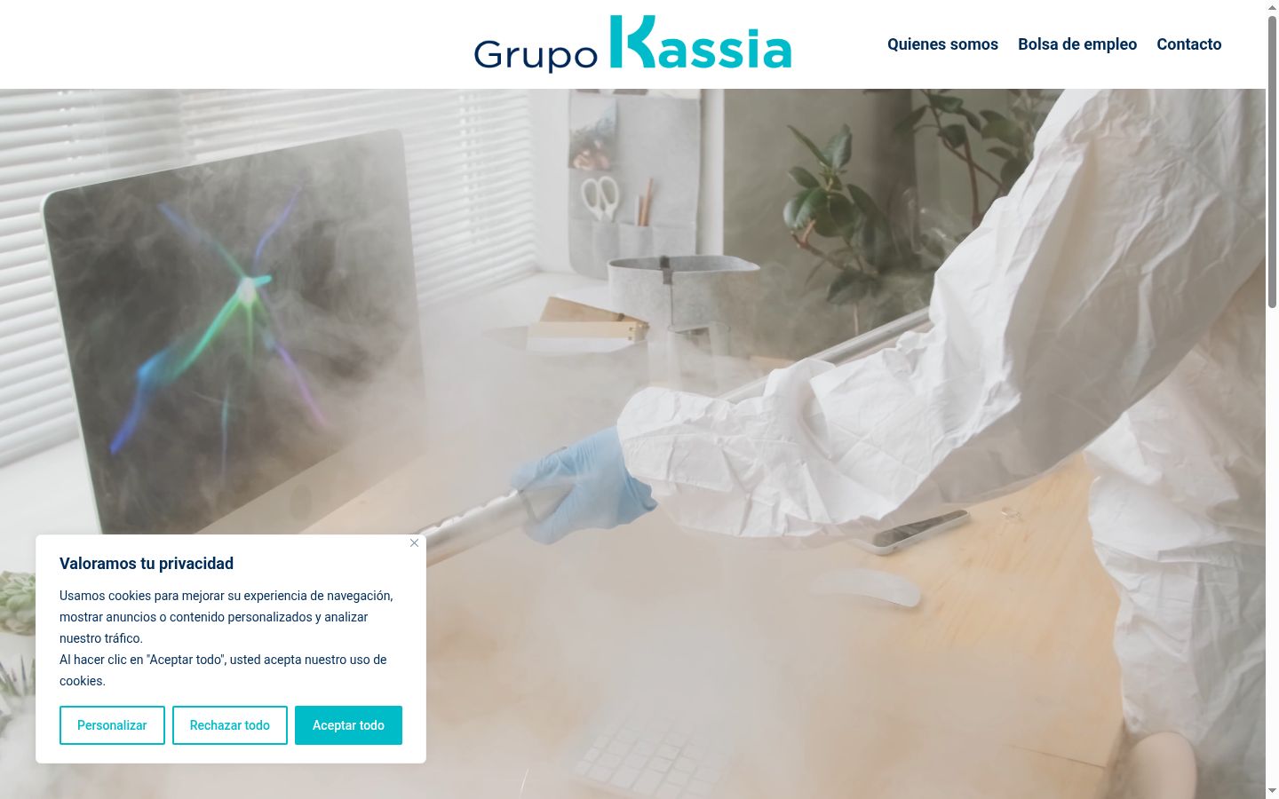 Ekrānuzņēmums ar piekrišanas baneri, kas tika rādīts pirms jebkādas mijiedarbības