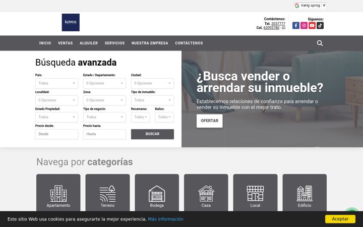 Screenshot of grupokavos.com