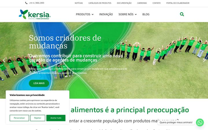 Screenshot of grupokersia.com.br