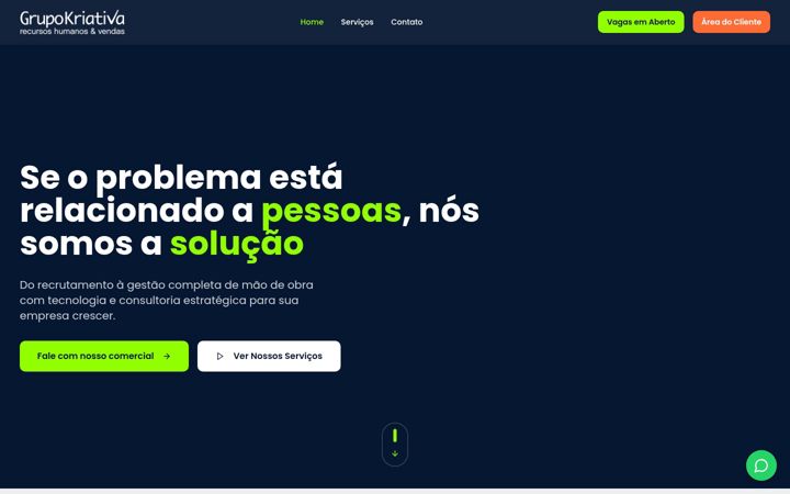 Screenshot of grupokriativa.com.br