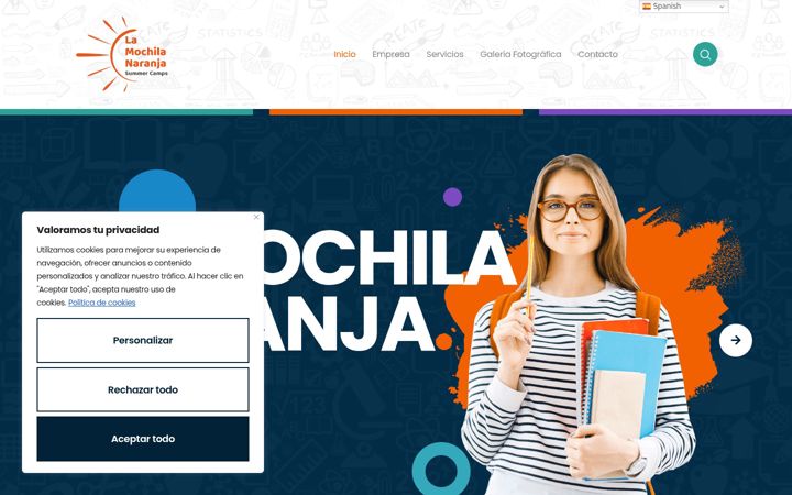 Screenshot of grupolamochilanaranja.com