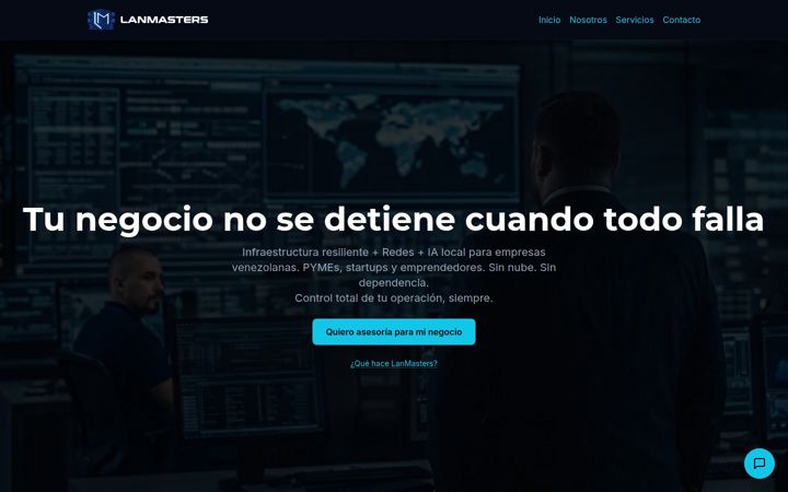 Screenshot of grupolanmasters.com