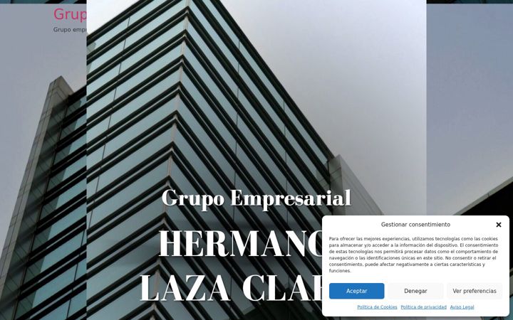 Screenshot of grupolazaclaros.com