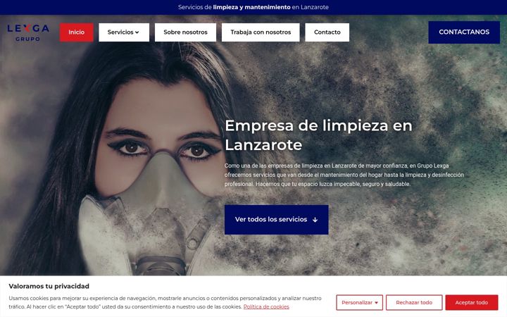 Screenshot of grupolexga.es