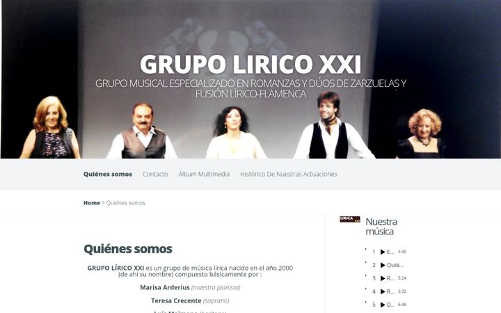 Screenshot of grupoliricoxxi.es