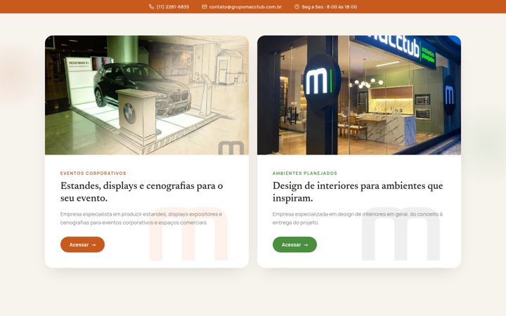 Screenshot of grupomacctub.com.br