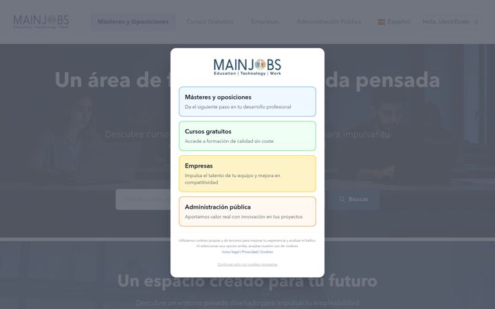 Screenshot of grupomainjobs.com